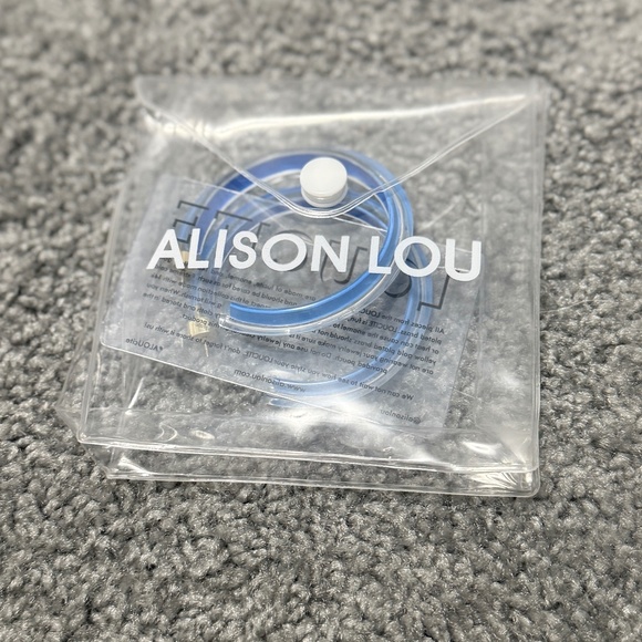 Alison Lou Loucite Medium Jelly Hoops Blue - Picture 1 of 1